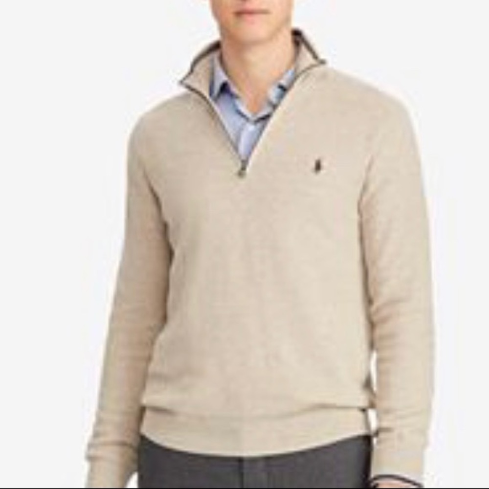 Polo Ralph Lauren Pima Cotton Sweater 1/4 zip XL